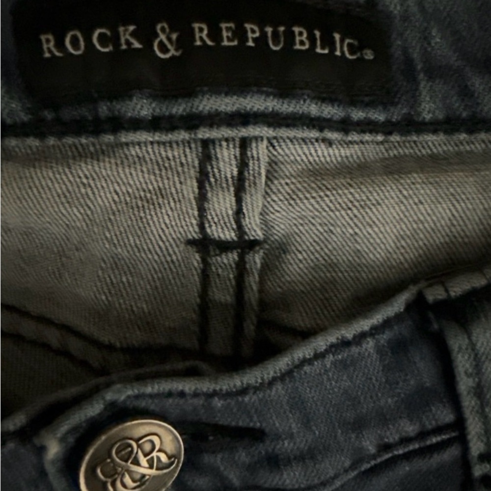 Rock And Republic Bootcut Jeans Blue Size 12 Y2K Mid Rise Stretch Denim✨ - Picture 6 of 9